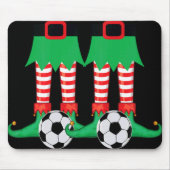 Xmas Matching Soccer Elf Pajama Christmas Team S T Muismat (Voorkant)