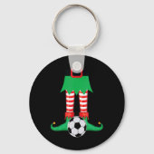 Xmas Matching Soccer Elf Pajama Christmas Team S T Sleutelhanger (Voorkant)