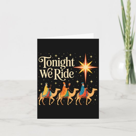 Xmas Men Women Nativity Three Wise Men Tonight We  Kaart (Voorkant)