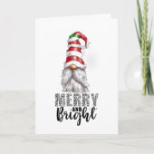 Xmas Merry en Bright Gnome Feestdagen Kaart (Voorkant)