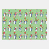 Xmas Merry en Bright Mrs. en Snowman Penguin Inpakpapier Vel (Voorkant 2)