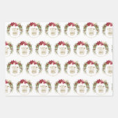 Xmas Merry en Bright Mrs. en Snowman Penguin Inpakpapier Vel (Voorkant)