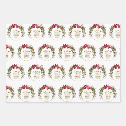 Xmas Merry en Bright Mrs. en Snowman Penguin Inpakpapier Vel (Voorkant)