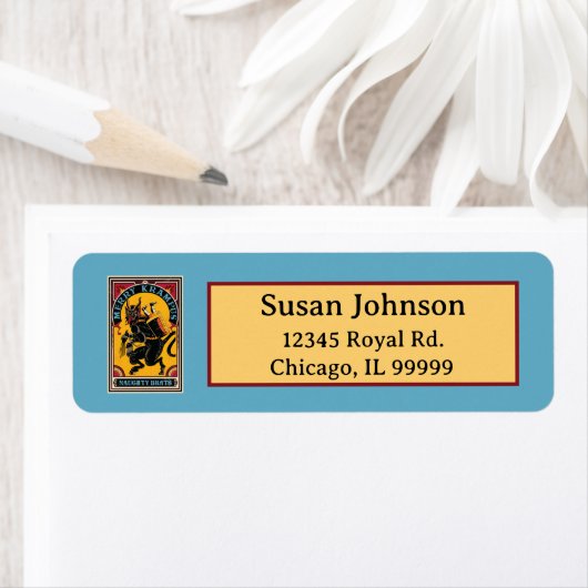 Xmas Merry Krampus Naughty Brats Circus Poster Etiket (Insitu)