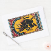 Xmas Merry Krampus Naughty Brats Circus Poster Rechthoekige Sticker (Envelop)
