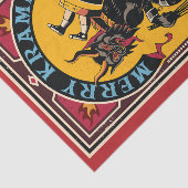 Xmas Merry Krampus Naughty Brats Circus Poster Tissuepapier (Detail)
