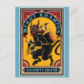 Xmas Merry Krampus Naughty Brats Circus Poster Uitnodiging Briefkaart (Voorkant)