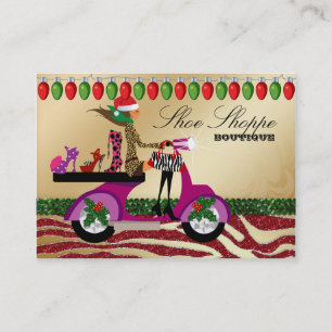 Xmas Mode toont juwelen Zebra groene rode lichten Visitekaartje