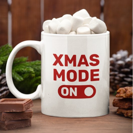 XMAS-modus op rode typografie Koffiemok