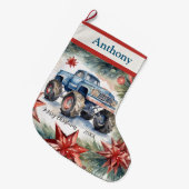 Xmas Monster Truck Boys Grote Kerstsok (Voorkant (Hangend))