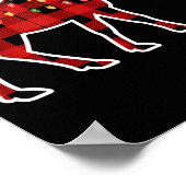 Xmas Moose Red And Black Buffalo Plaid Christmas L Poster (Hoek)