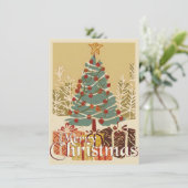 Xmas Motief, met Cadeaus Onder de Kerstboom (Staand voorkant)