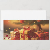 Xmas Motief, met Cadeaus Onder de Kerstboom (Voorkant / Achterkant)