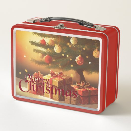 Xmas Motief, met Cadeaus Onder de Kerstboom (Voorkant)