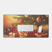 Xmas Motief, met Cadeaus Onder de Kerstboom Bureaumat (Keyboard & Muis)