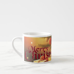 Xmas Motief, met Cadeaus Onder de Kerstboom Espresso Kop