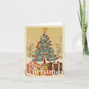 Xmas Motief, met Cadeaus Onder de Kerstboom Kaart