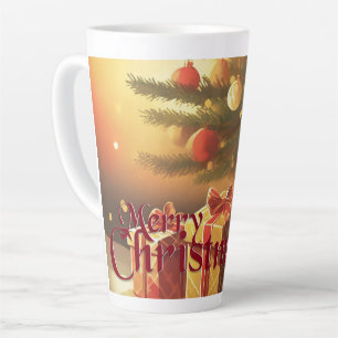 Xmas Motief, met Cadeaus Onder de Kerstboom Latte Mok