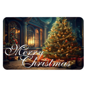 Xmas Motief met Cadeaus onder de kerstboom Magneet