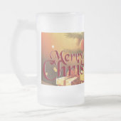 Xmas Motief, met Cadeaus Onder de Kerstboom Matglas Bierpul (Links)