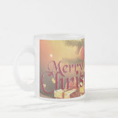 Xmas Motief, met Cadeaus Onder de Kerstboom Matglas Koffiemok (Links)