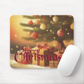 Xmas Motief, met Cadeaus Onder de Kerstboom Muismat (Met muis)