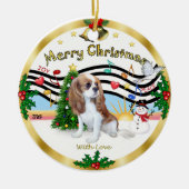 Xmas Music 1 - Cavalier (Blenheim) Keramisch Ornament (Voorkant)
