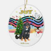 Xmas Music 1 - Cavalier (zwart en bruin) Keramisch Ornament (Links)
