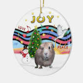 Xmas Music 1 - Guinee Pig #2 Keramisch Ornament (Links)