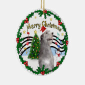 Xmas Music 1 - MC - Irish Wolfhound (pet) Keramisch Ornament (Rechts)