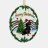 Xmas Music 1 - MC - Teckel (BT) Keramisch Ornament (Rechts)