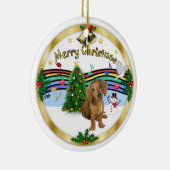 Xmas Music 1 - MC - Teckel pup 13 Keramisch Ornament (Rechts)