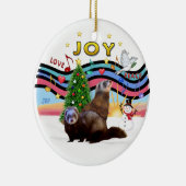 Xmas Music 1 - Twee fretten Keramisch Ornament (Rechts)