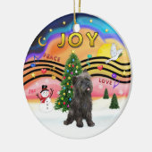 Xmas Music 2 - Cairn Terrier (brindle 21) Keramisch Ornament (Links)