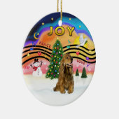 Xmas Music 2 - Cocker (bruin) Keramisch Ornament (Rechts)