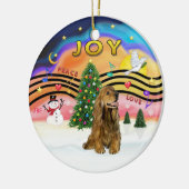 Xmas Music 2 - Cocker (bruin) Keramisch Ornament (Links)