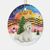Xmas Music 2 - Coton de Tulear Keramisch Ornament (Links)