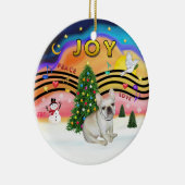 Xmas Music 2 - Franse Bulldog (fawn) Keramisch Ornament (Rechts)