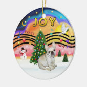 Xmas Music 2 - Franse Bulldog (fawn) Keramisch Ornament (Links)