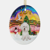 Xmas Music 2P - Bichon Frise 7 Keramisch Ornament (Rechts)