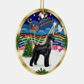 Xmas Music 3 - Black Giant Schnauzer Keramisch Ornament (Rechts)