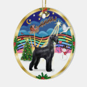 Xmas Music 3 - Black Giant Schnauzer Keramisch Ornament (Links)