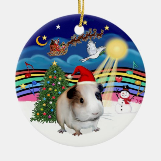 Xmas Music 3 - Guinee Pig #1 Keramisch Ornament (Voorkant)