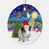 Xmas Music 3 - Guinee Pig #1 Keramisch Ornament (Links)