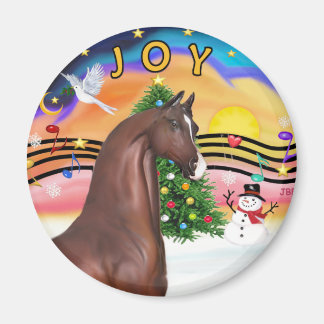 Xmas Muziek 2 - Bruine Arabische Paard Magneet