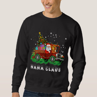 Xmas Nana Claus Red Truck Family Kerstmis Pajama Trui