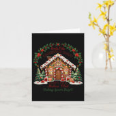 Xmas North Le Gingerbread Bakery Baking Srits Brig Kaart (Gele Bloem)