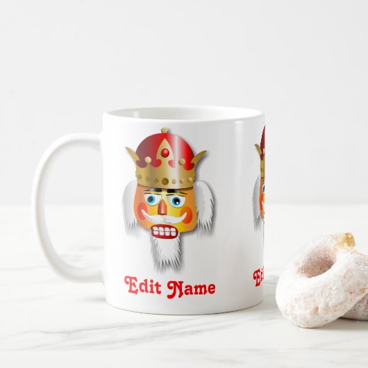 Xmas Notenkraker King met gouden kroon Koffiemok (Met donut)
