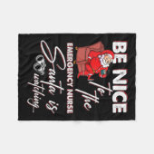 Xmas Nursing Healthcare Worker Emergency Nurse CHR Fleece Deken (Voorkant (Horizontaal))