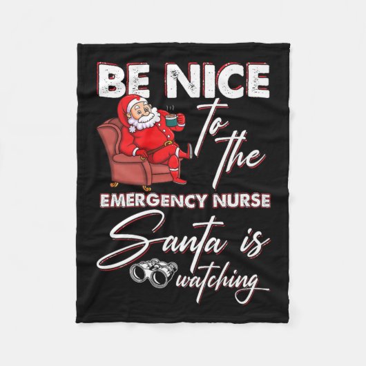 Xmas Nursing Healthcare Worker Emergency Nurse CHR Fleece Deken (Voorkant)